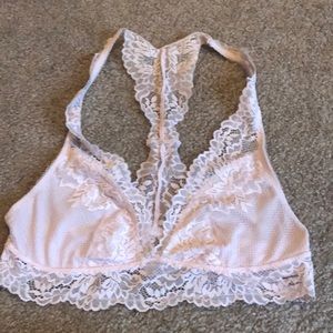baby pink unlined bralette